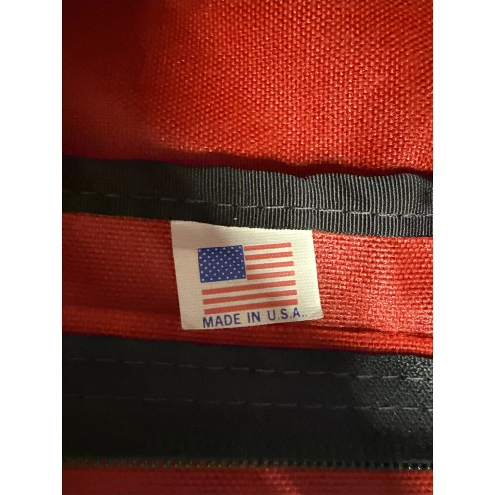 LL Bean Vintage Cycling Saddle Bags Bicycle Mountain Bike Camping Red Ddbl Strap